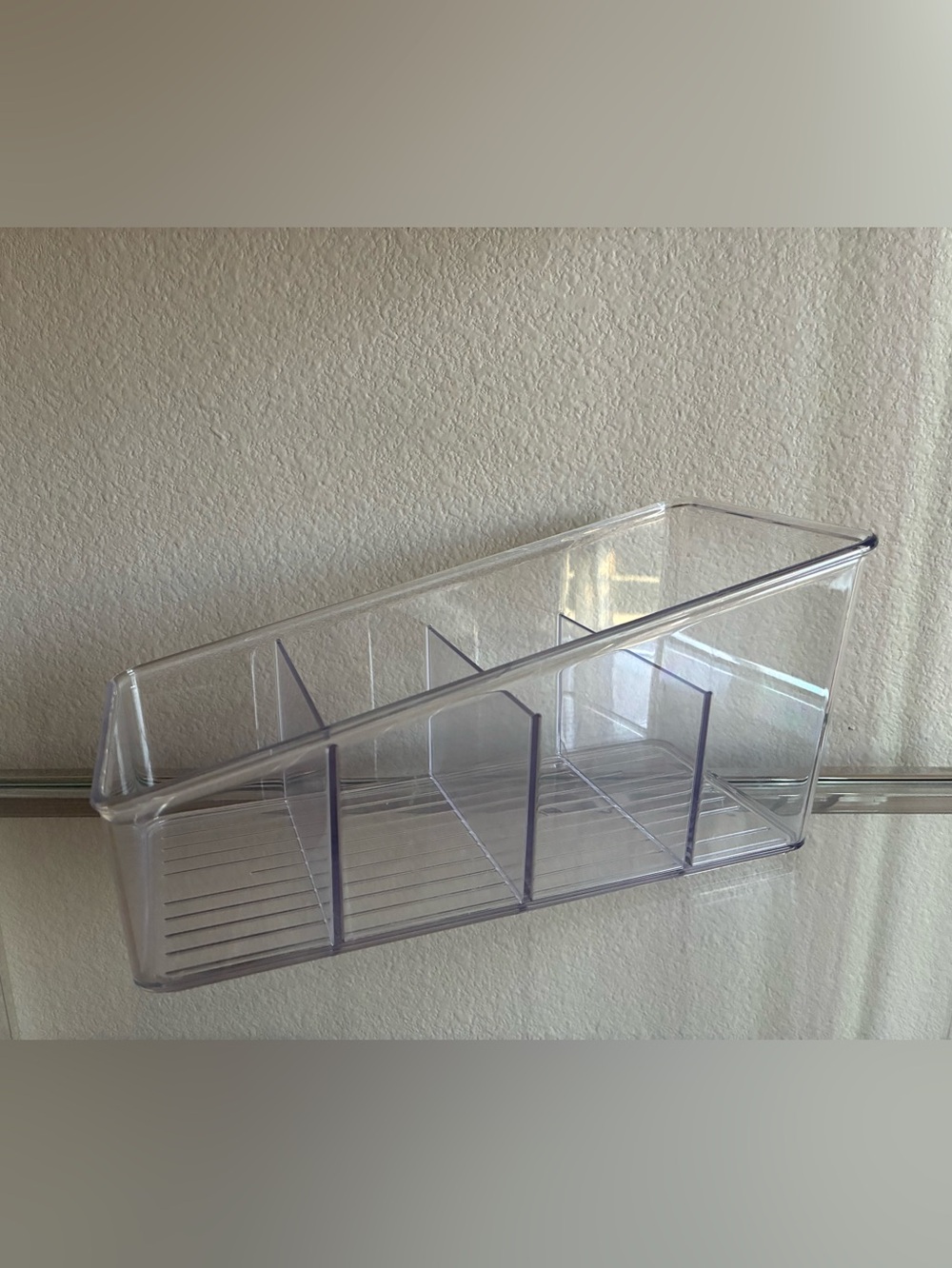 Clear Acrylic Multi-Compartment Organizer Box - 25cm x 13cm